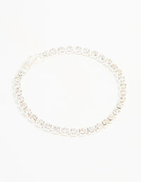 Silver Diamante Tennis Bracelet - link has visual effect only
