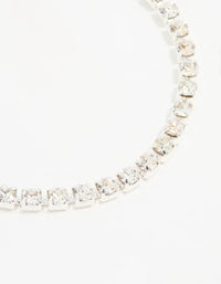 Silver Diamante Tennis Bracelet - link has visual effect only