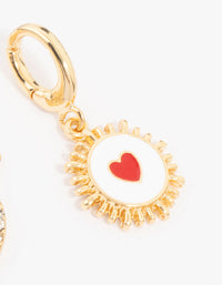 Gold Plated Heart & Chilli Charms 3-Pack - link has visual effect only