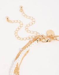 Gold Pearl & Chilli Choker Necklace - link has visual effect only