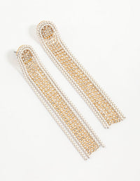 Gold Diamante Cupchain Drop Earrings - link has visual effect only