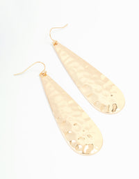 Gold Molten Teardrop Earrings - link has visual effect only