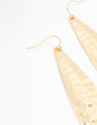 Gold Molten Teardrop Earrings - link has visual effect only