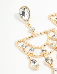 Gold Diamante Drop Earrings - link has visual effect only