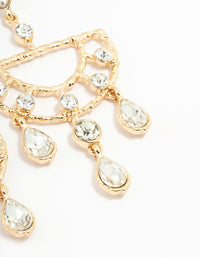 Gold Diamante Drop Earrings - link has visual effect only