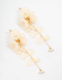 Acrylic Flower Large Drop Earrings - link has visual effect only