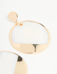 Gold & White Shell Effect Drop Earrings - link has visual effect only