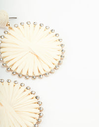 Paper Raffia Wrap Circle Drop Earrings - link has visual effect only