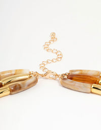 Gold & Acrylic Layered Necklace - link has visual effect only