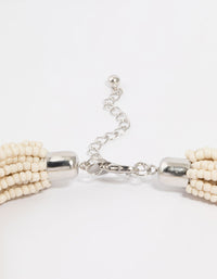 Cream Bead Layered Necklace - link has visual effect only