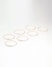 Gold Molten Bangles 7-Pack - link has visual effect only