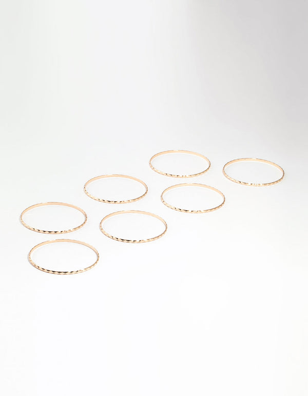 Gold Molten Bangles 7-Pack