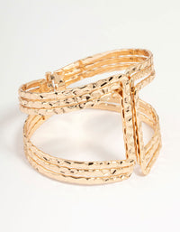 Gold Hammered Statement Wrist Cuff - link has visual effect only