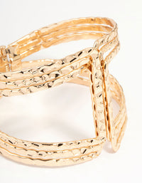 Gold Hammered Statement Wrist Cuff - link has visual effect only