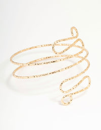 Gold Molten Twisted Arm Cuff - link has visual effect only