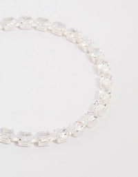 Silver Plated Cubic Zirconia Tennis Bracelet - link has visual effect only