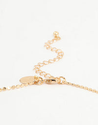 Gold Cubic Zirconia Leaf Y-Necklace - link has visual effect only