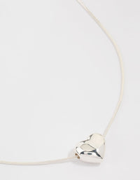 Silver Plated Heart Pendant Necklace - link has visual effect only