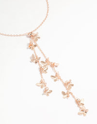 Rose Gold Butterfly Y-Necklace - link has visual effect only