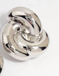 Silver Knotted Stud Earrings - link has visual effect only