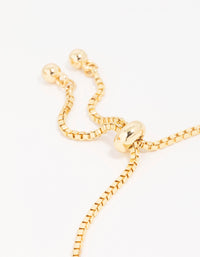 Gold Plated Brass Cubic Zirconia Heart & Bow Charm Bracelet - link has visual effect only