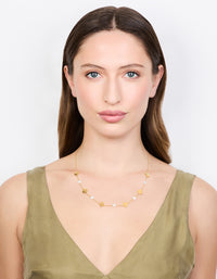 Waterproof Gold Plated Stainless Steel Pearl & Clover Pendant Necklace - link has visual effect only