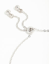 Silver Cubic Zirconia Flower Trio Bracelet - link has visual effect only