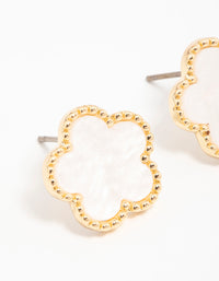 Gold Plated Flower Stud Earrings - link has visual effect only