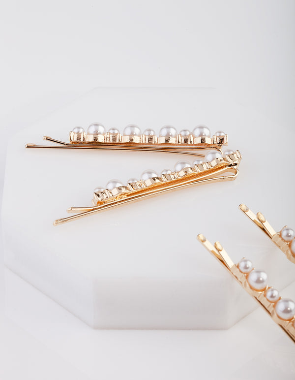 Gold Pearl Cluster Pins - Lovisa