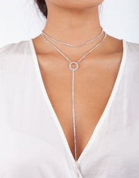 Silver Circle Cup Chain Choker - link has visual effect only