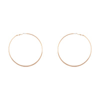 Gold Flat Edge Hoop 9cm Earring Pack - link has visual effect only