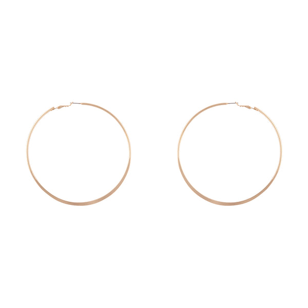 Gold Flat Edge Hoop 9cm Earring Pack