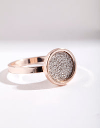 Rose Gold Circle Glitter Paper Ring - link has visual effect only