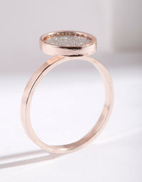 Rose Gold Circle Glitter Paper Ring - link has visual effect only