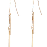 Gold Chain & Bar Drop Earrings - link has visual effect only