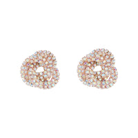 Rose Gold Diamante Knot Stud Earrings - link has visual effect only