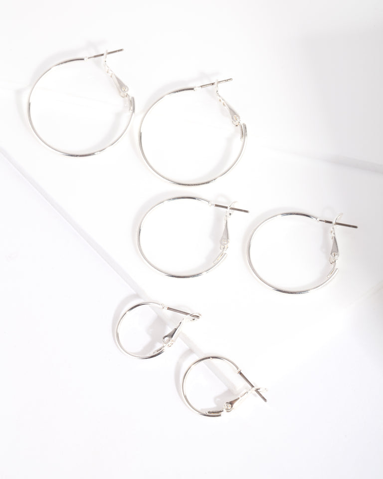 Silver Multi Size Hoop Earring Pack - Lovisa