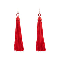 Gold Red Tassel Earrings - link has visual effect only