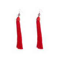 Gold Red Tassel Earrings - link has visual effect only