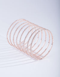 Rose Gold Diamante Row Cuff Bracelet - link has visual effect only