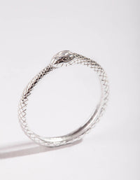 Sterling Silver Textured Snake Ring - link has visual effect only