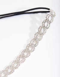 Glitter Silver Elastic Headband (SKU 5052 HB)