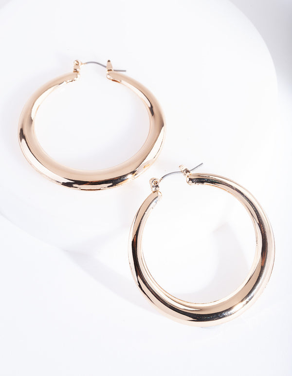 Gold Circle Hoop Earrings