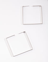 Silver Square Hoop Earrings - link has visual effect only