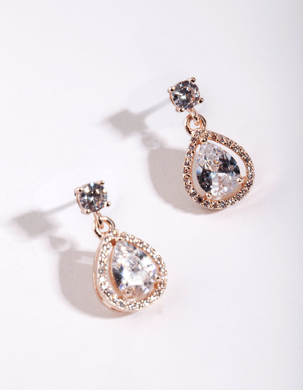 Encircled Mini Diamond Simulant Pear Drop Earrings - Lovisa