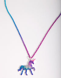 Kids Ombre Rainbow Chain Unicorn Necklace - link has visual effect only