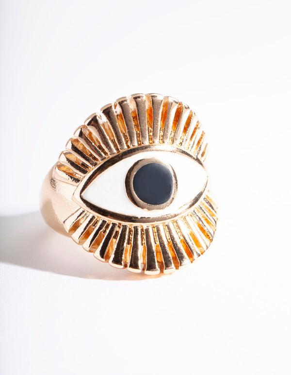 Gold Giant Statement Eye Ring