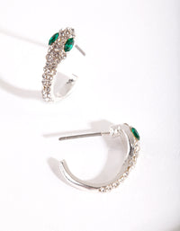 Silver Snake Huggie Earrings - link has visual effect only