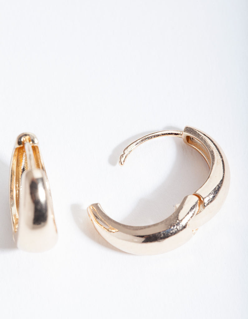 Gold Chunky Mini Huggie Earrings - Lovisa