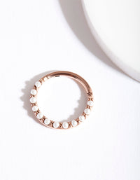 Rose Gold Pearl Clicker Earring - link has visual effect only